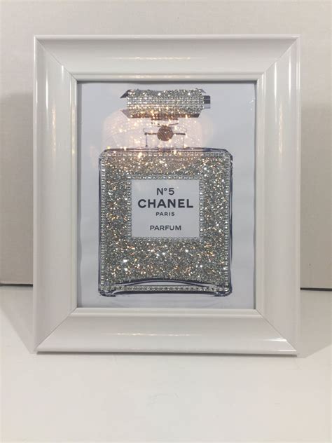 chanel perfume bottle picture in frame